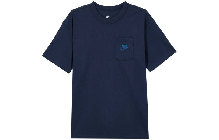Nike Nike T Shirts Men's Navy Blue Crew Neck Moderate