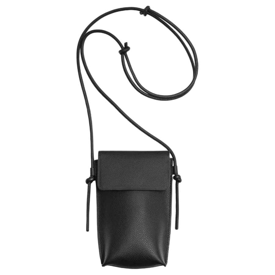 ZARA ORIGINS Cow Leather Crossbody Bags Men's Black