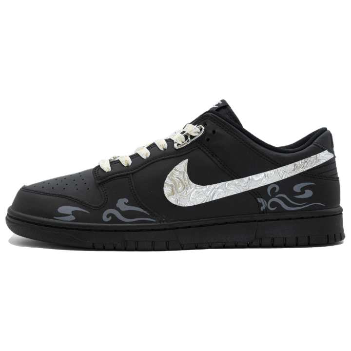 Nike Nike Dunk Auspicious Clouds Leather Abrasion Resistant Low top Skateboard Shoes Men's Black
