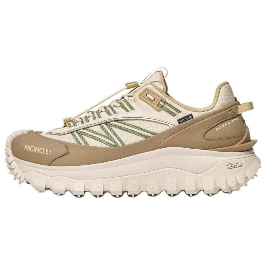 Moncler Trailgrip GTX Cow Leather, Leather Low top Casual Shoes 4.5cm Men's Light Beige
