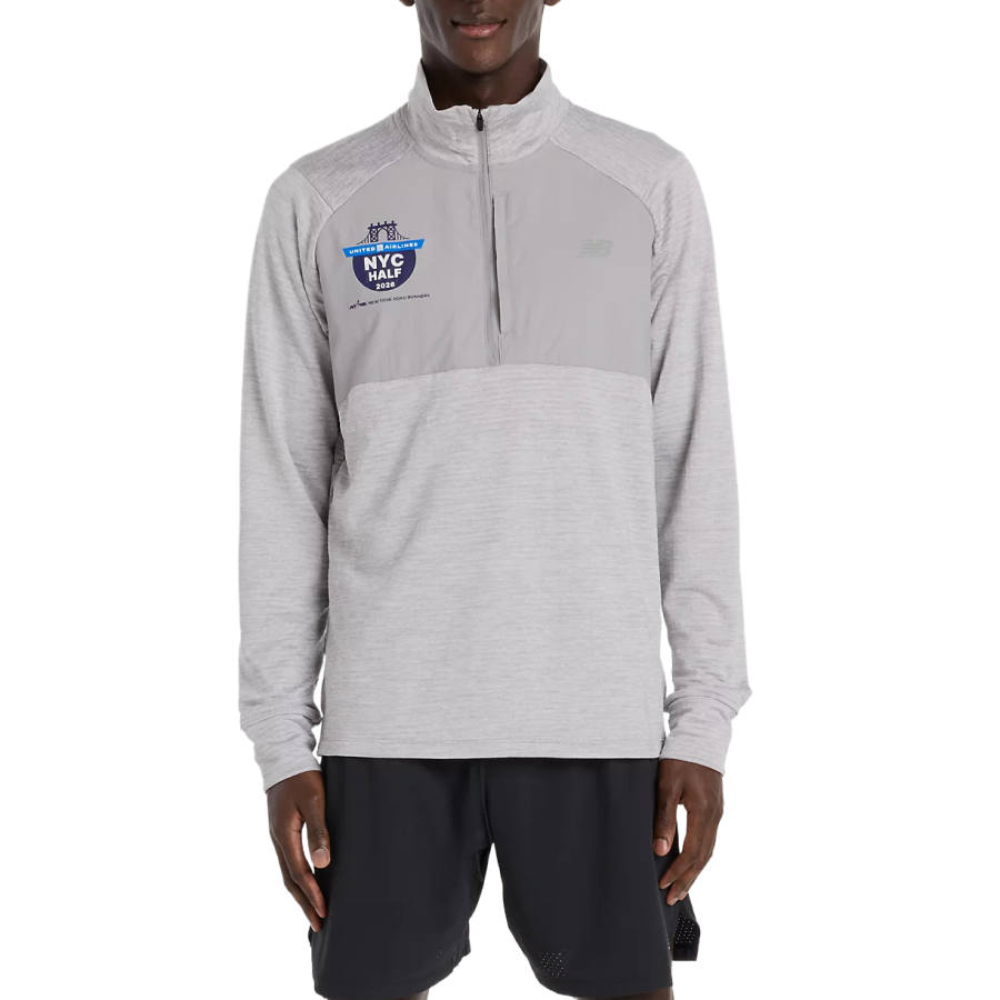 New Balance New Balance Sweatshirts Men's Sports & Gray & Gray Stand Collar Moderate