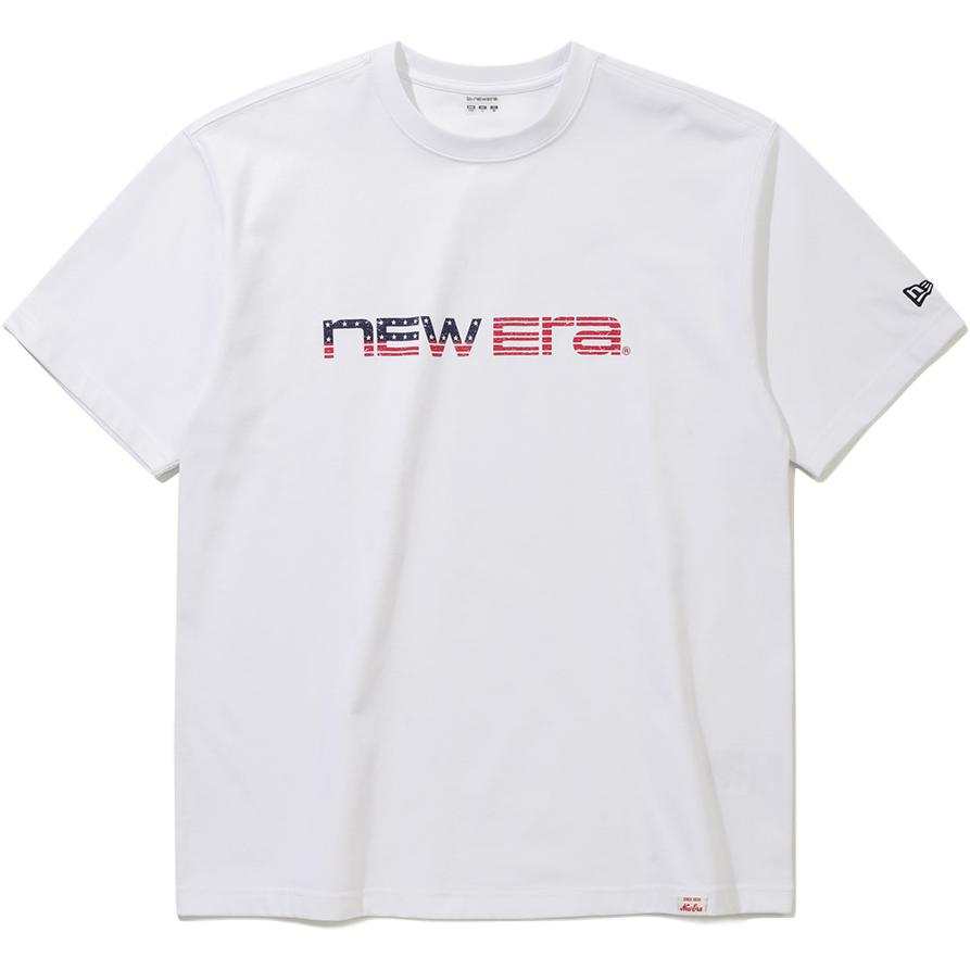 New Era AP US FLAG TEE RS62 WHT T Shirt Korean Style Unisex