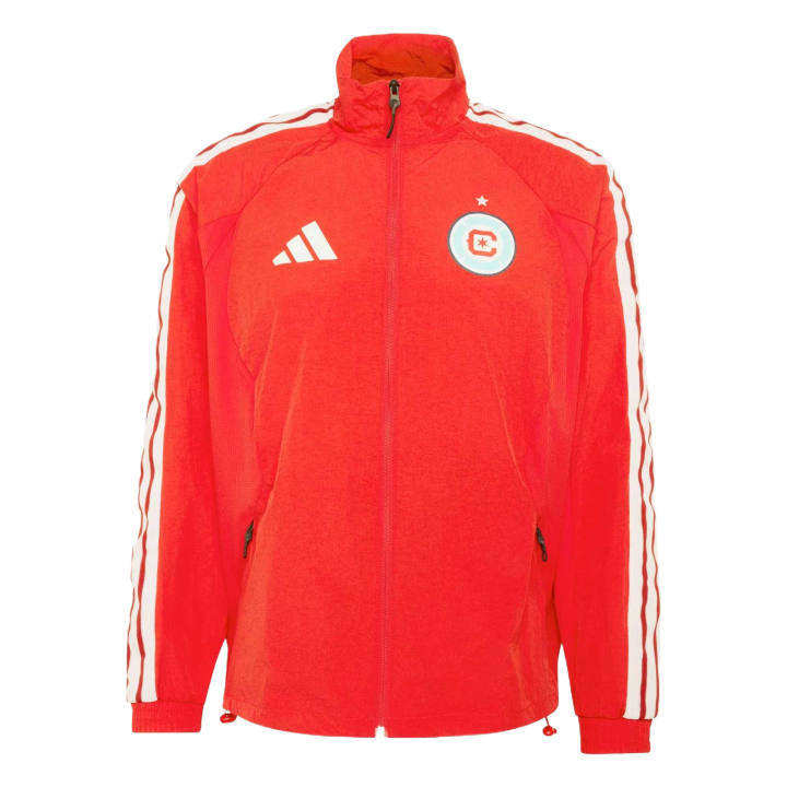 Adidas Adidas Jackets Men's Bright Red/White Stand Collar Moderate Other