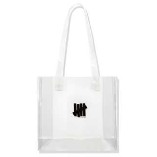 UNDEFEATED Minimalist Style Logo Handbag Regular Unisex White Transparent