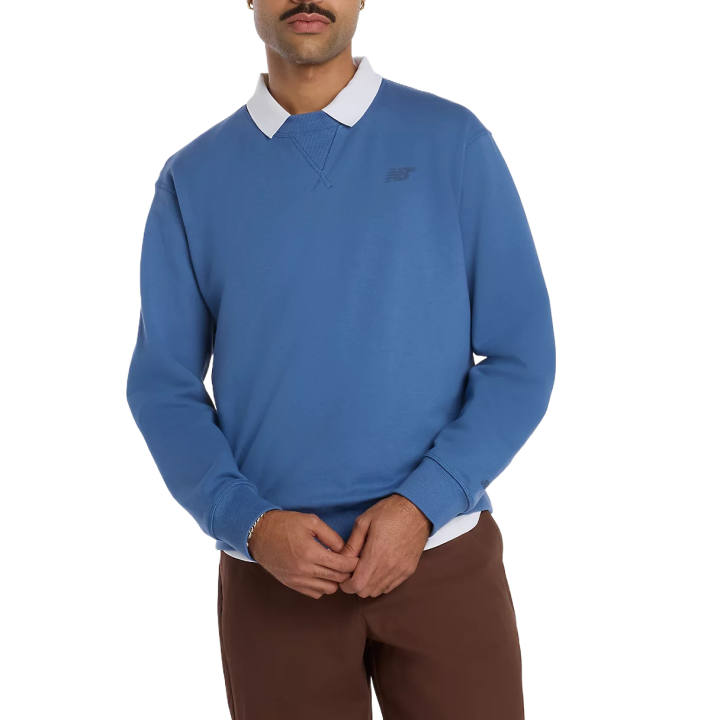 New Balance New Balance Sweatshirts Men's Magic Blue Crew Neck Moderate