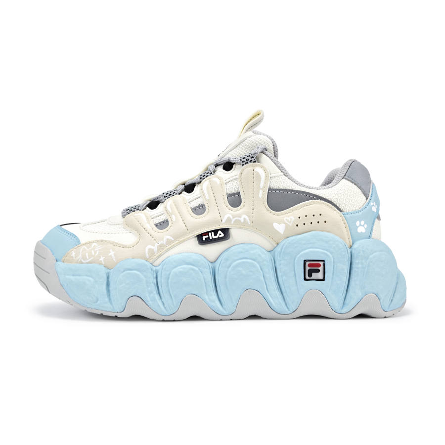FILA Croissant Glutinous Meowth Trail Cushioning Abrasion Resistant Breathable Low top Chunky Sneakers Women's