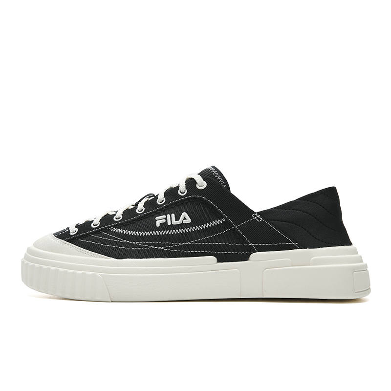 FILA LOOP 1+ Breathable Lightweight Low top Canvas Shoes Men's Black/Micro White