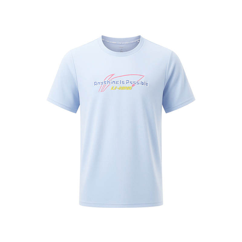 Li-Ning Li Ning T Shirt Unisex Pinwheels Blue