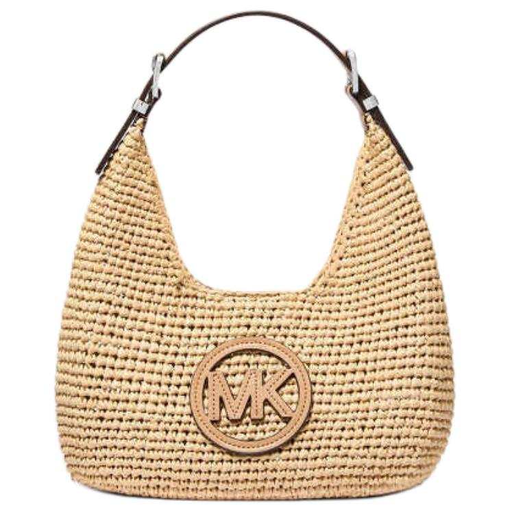 MICHAEL KORS Nolita Woven Fabric Shoulder Bag, Handbag, Shoulder Bag Small Women's Peanut