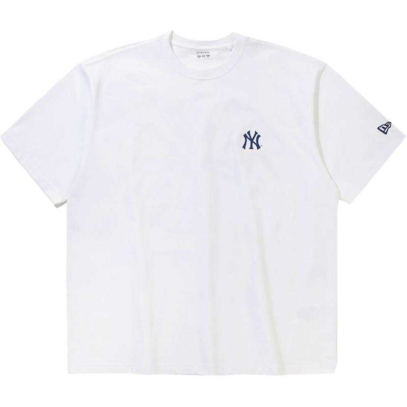 New Era SS26 MLB New York Yankees Team Flag T Shirt White T Shirt Korean Style Unisex