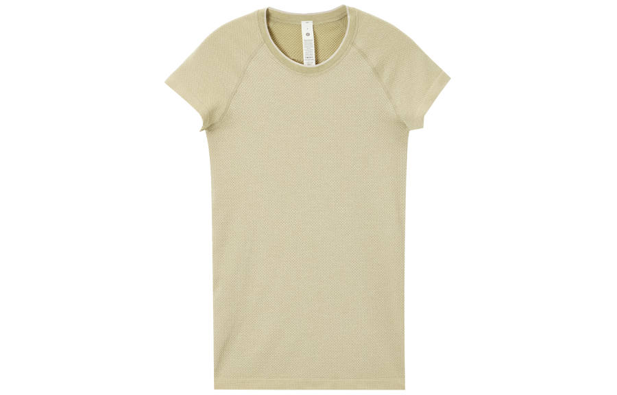 Lululemon Swiftly Tech T Shirt Women's Light Cream Gemweave Butter Cream/Sheer Oak/White