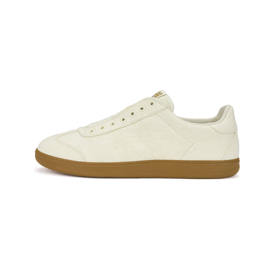 Onitsuka Tiger Tokuten Slip on Fabric German Army Trainers Unisex Ecru