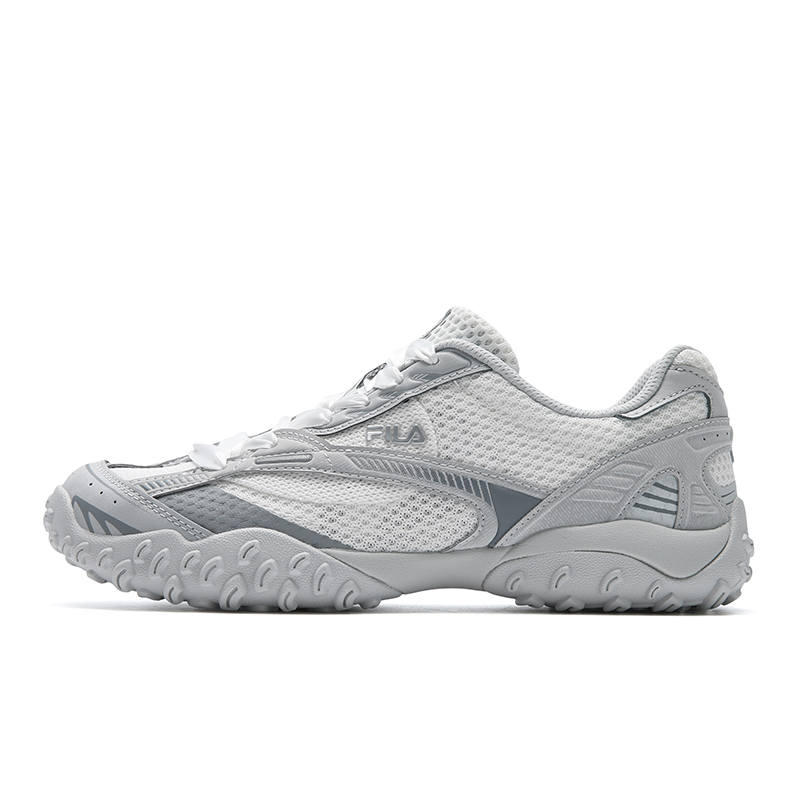 FILA Abrasion Resistant, Breathable, Lightweight Low top Casual Shoes Women's Standard White/Lunar Rock Gray