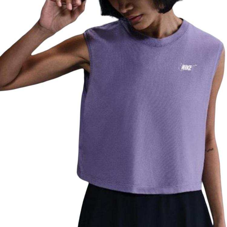 Nike Nike Clothing T Shirts Women's Dark Purple Crystal Crew Neck