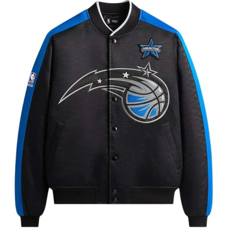KITH KITH X NBA Jackets Men's Black Stand Collar Moderate Other