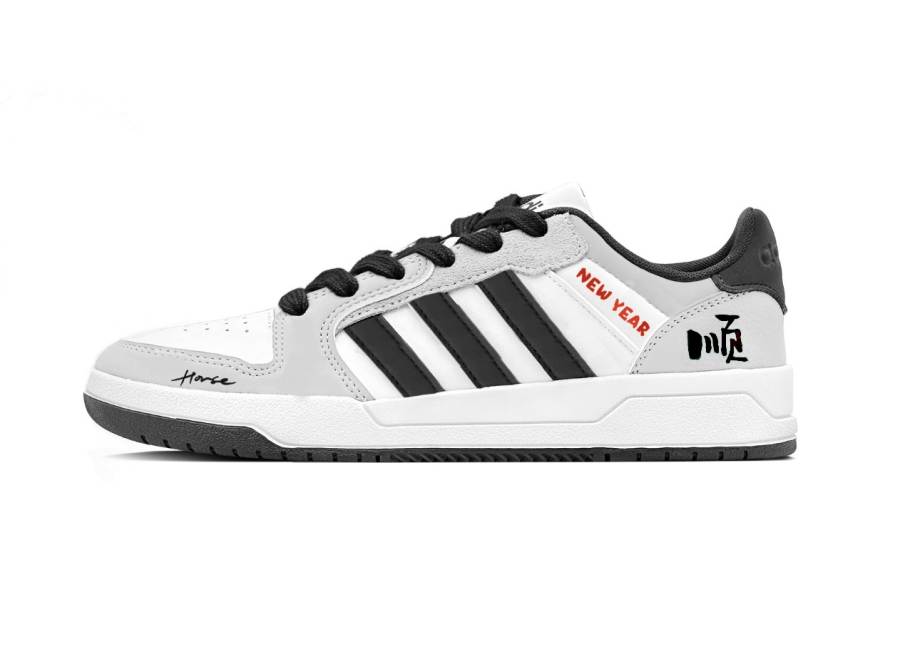 Adidas Adidas ENTRAP Horse Year As You Wish Abrasion Resistant Slip Resistant Low top Skateboard Shoes Unisex Gray