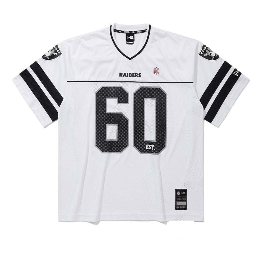 New Era NFL Las Vegas Raiders Fan Wear T Shirt White T Shirt Korean Style Unisex