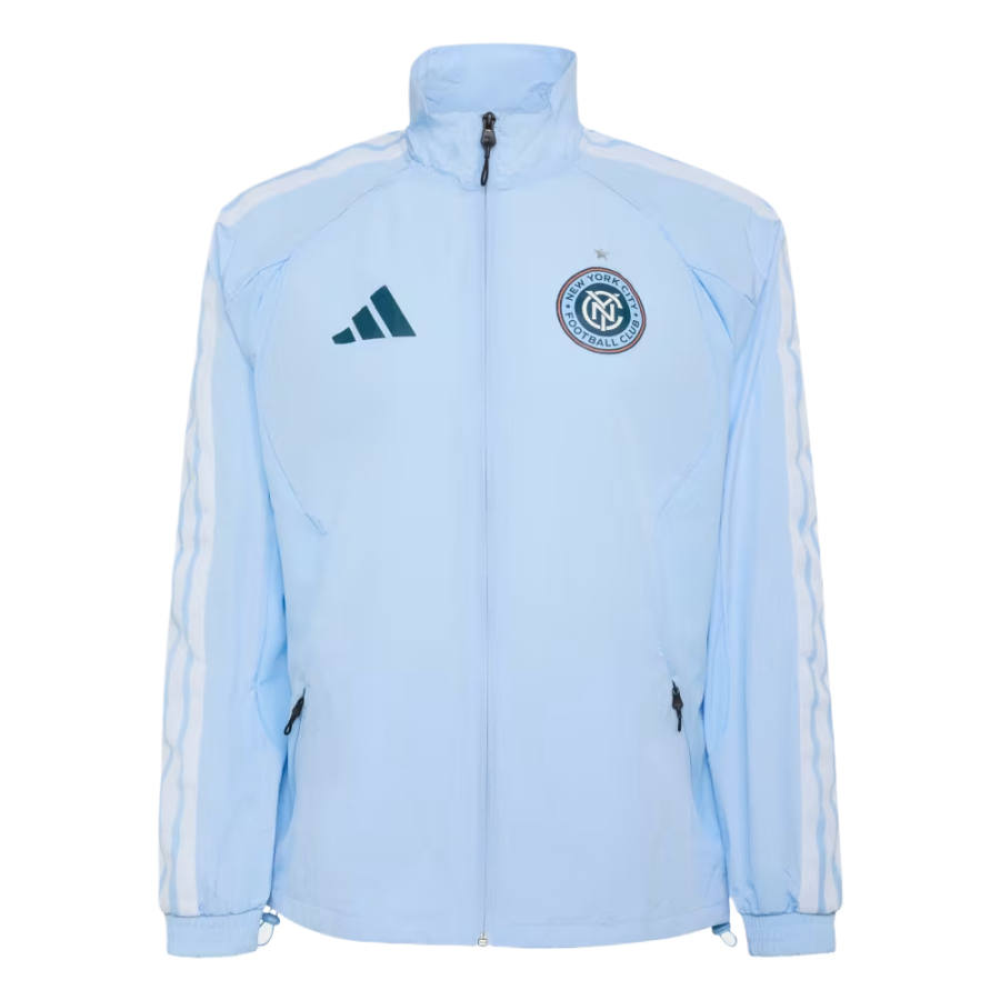 Adidas Adidas Jackets Men's Fluorescent Blue/Night Blue Stand Collar Moderate Other