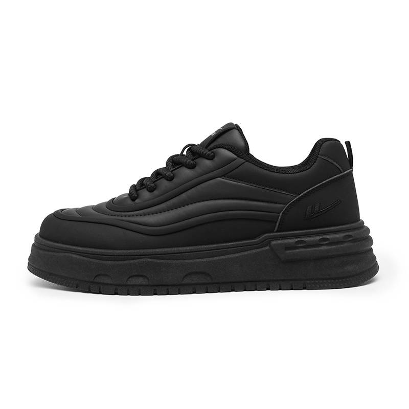 WARRIOR Warrior Synthetic Leather Low top Skateboard Shoes Men's Black