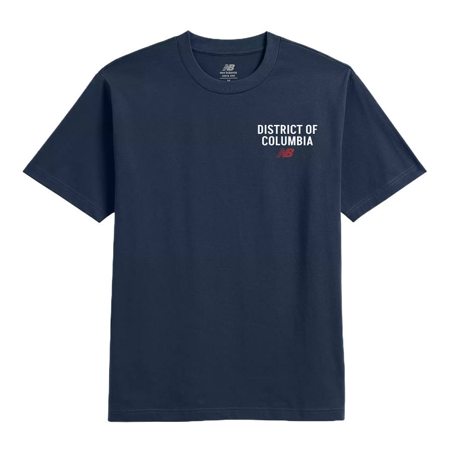New Balance New Balance T Shirts Men's Marine Blue Crew Neck Moderate
