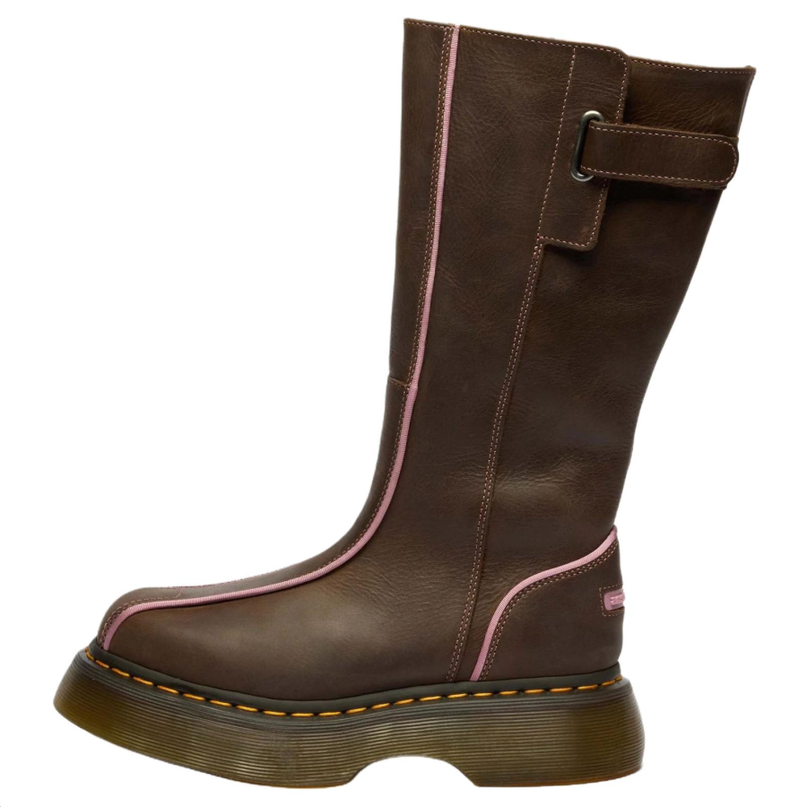 Dr.Martens BUZZ HI Leather Knee high Boots 4.7CM Women's Brown