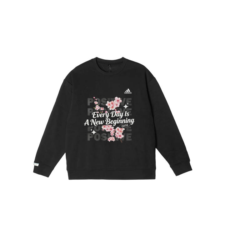 Adidas Adidas LABEL Sweatshirts Unisex Black Crew Neck Moderate Regular