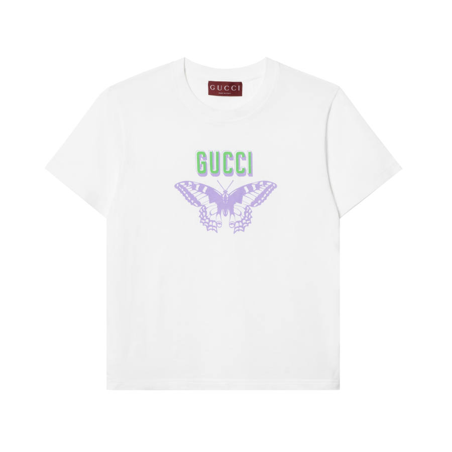 GUCCI T Shirts Women's White Crew Neck Moderate Straight Fit
