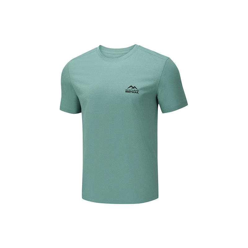 Skechers T Shirts Men's Arctic Blue 01EM Crew Neck Moderate