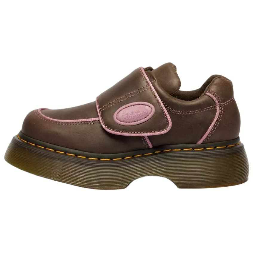 Dr.Martens Buzz Strap Leather Low top Casual Shoes Women's Dark Brown