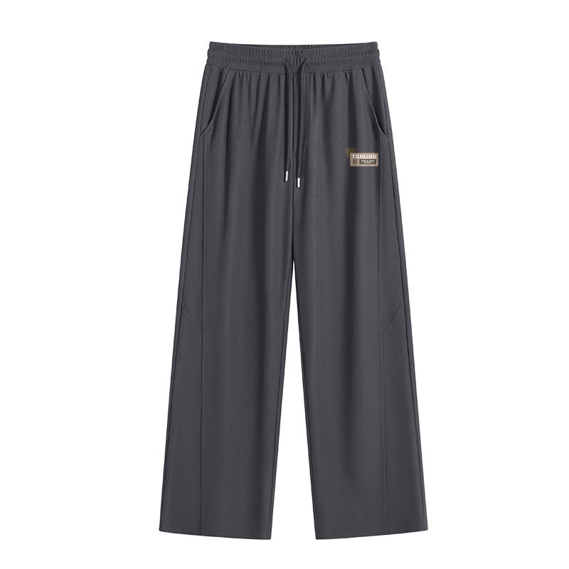 Tonlion Casual Pants Unisex Moderate Straight Fit Pants
