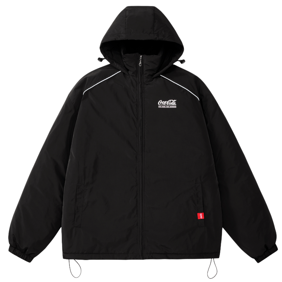 Coca-Cola Coca Cola Puffer Jackets Unisex Hooded Thickened Puffer Jacket
