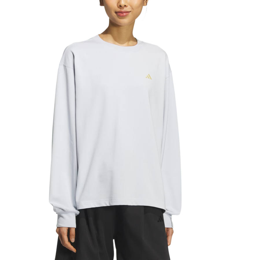 Adidas Adidas T Shirts Women's Aura Blue Crew Neck Moderate