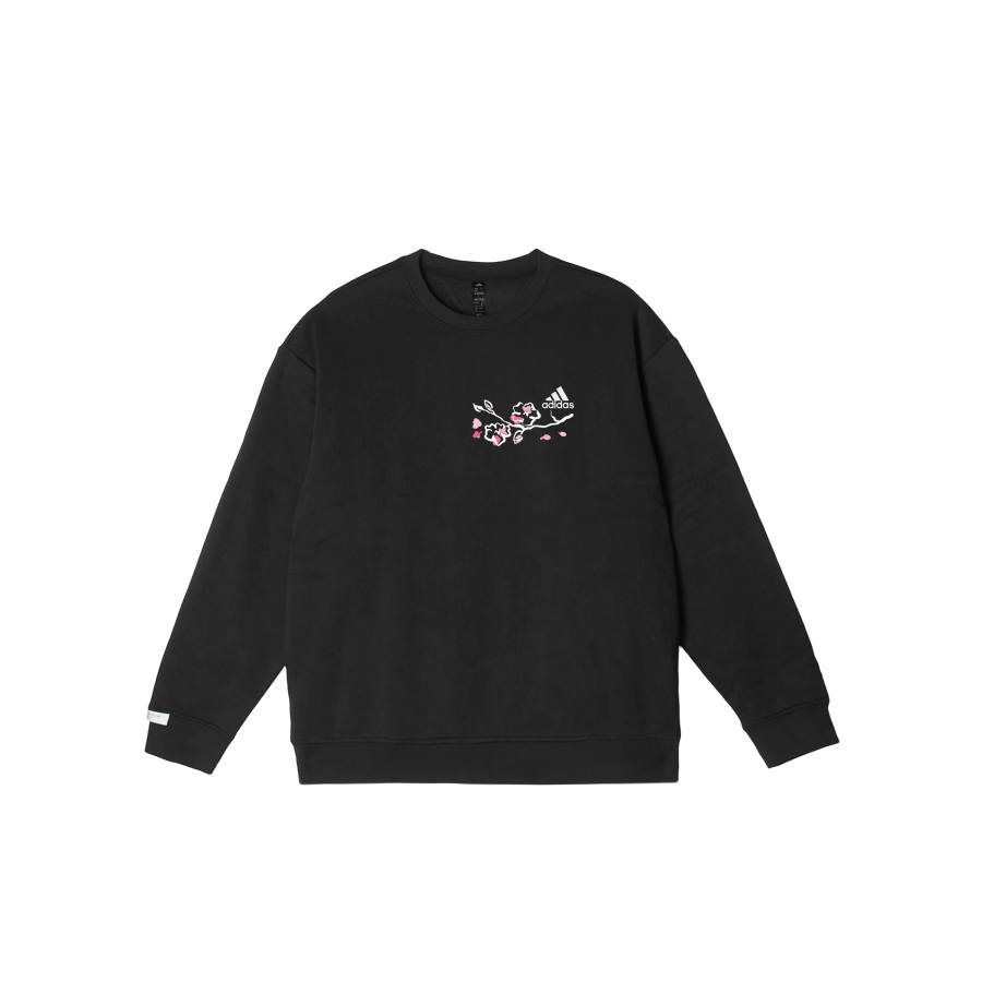 Adidas Adidas LABEL Sweatshirts Unisex Black Crew Neck Moderate Regular