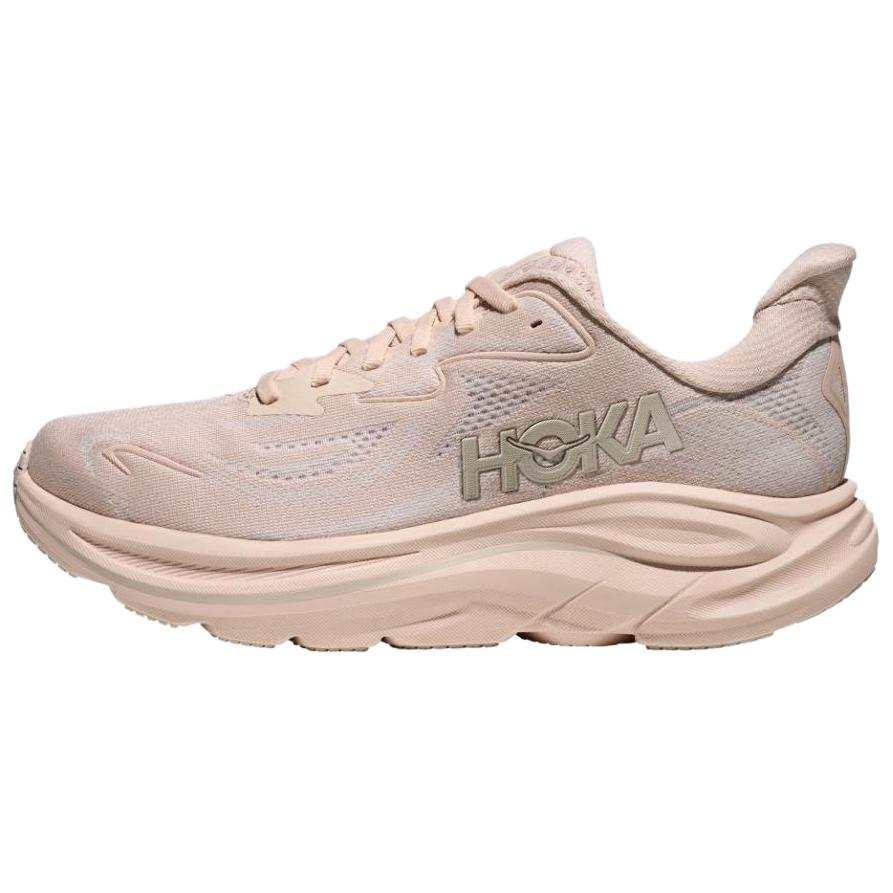 HOKA ONE ONE CLIFTON 10 Training Running Shoes Women's Beige Pink Wide Fit