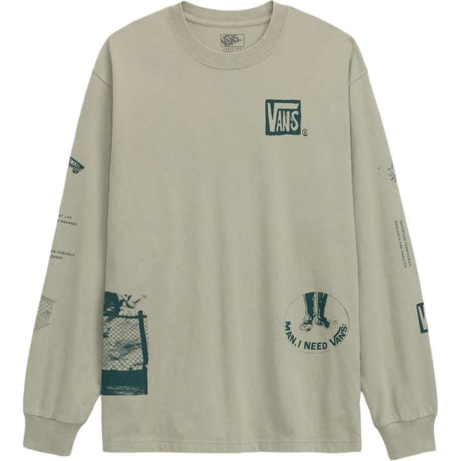 Vans Vans T Shirts Men's Khaki Crew Neck
