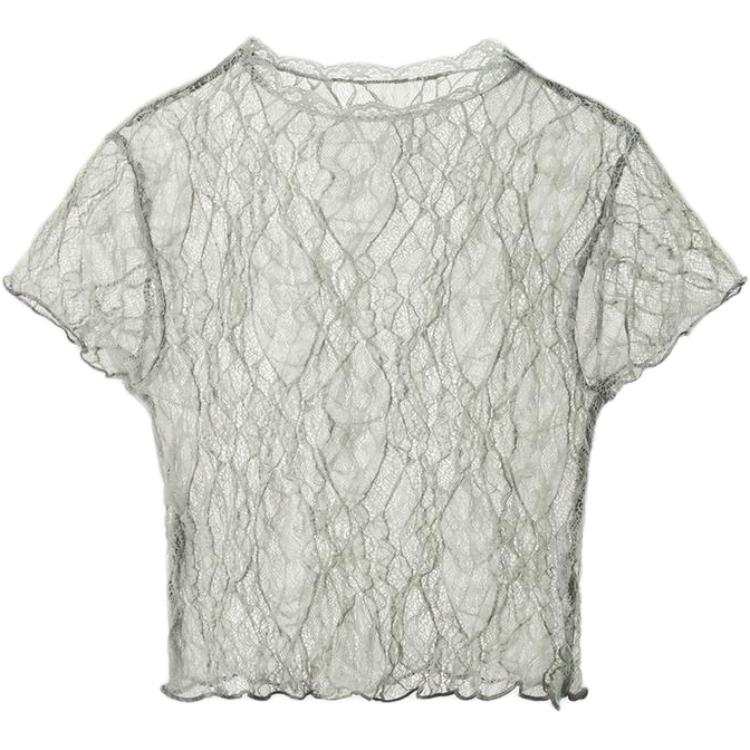 ZARA T Shirts Women's Green Crew Neck