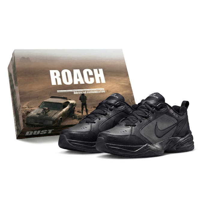 Nike Nike Air Monarch 4 Three Times Lab, Gray Elegy, Box Abrasion Resistant Slip Resistant Low top Chunky Sneakers Unisex