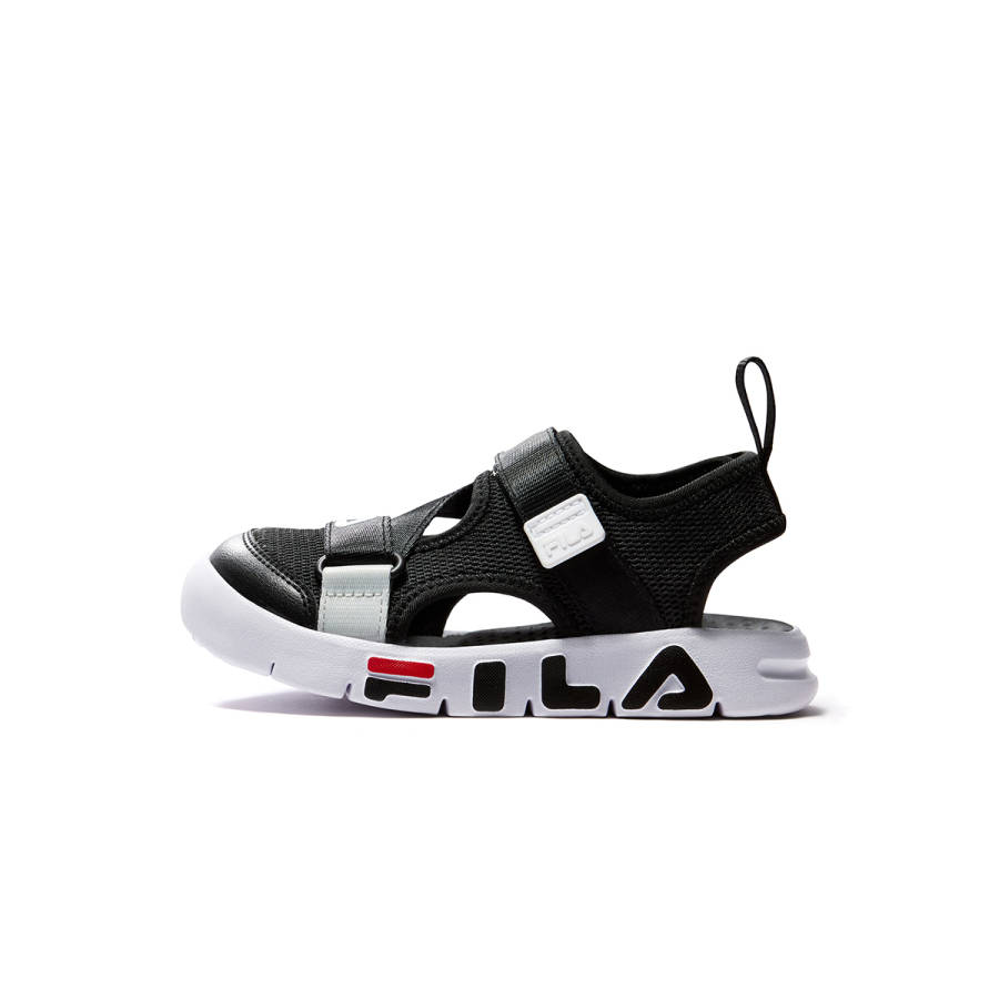 FILA KIDS SEASON FSW Textile, Synthetic Leather Breathable Children's Sandals Black Kids'