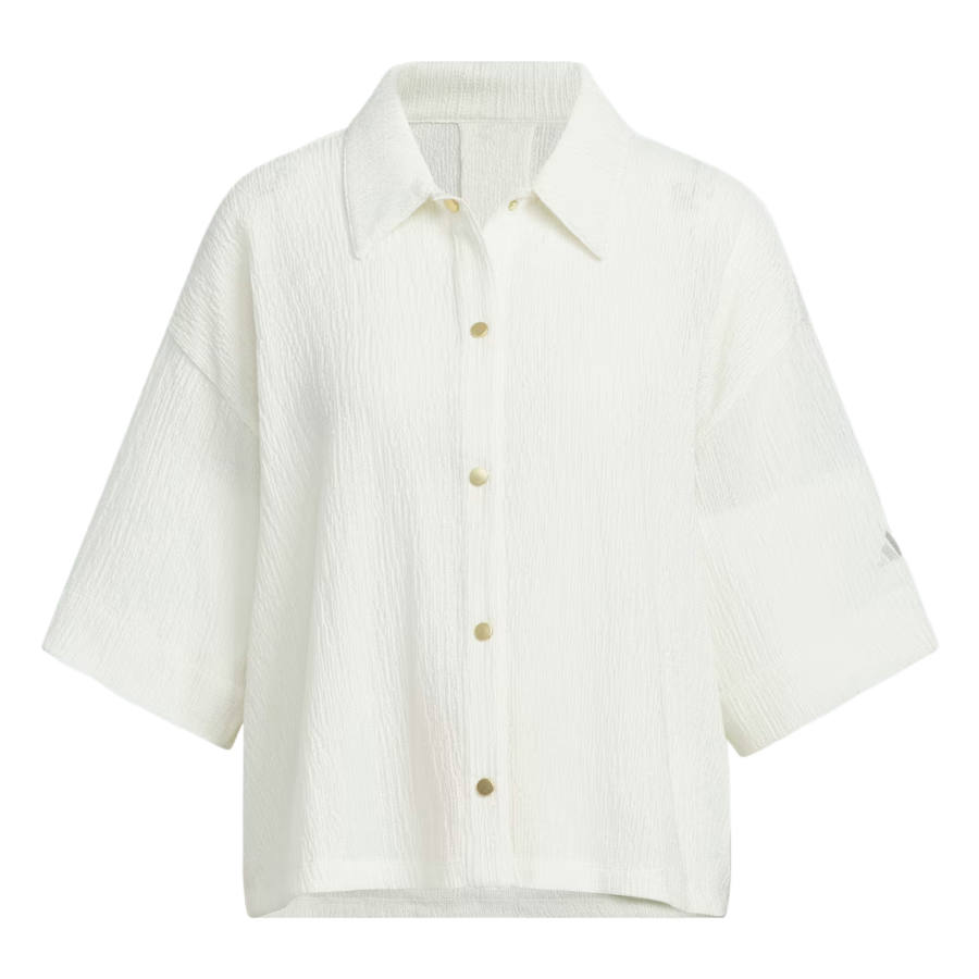 Adidas Adidas Shirts Women's Ecru Lapel Moderate