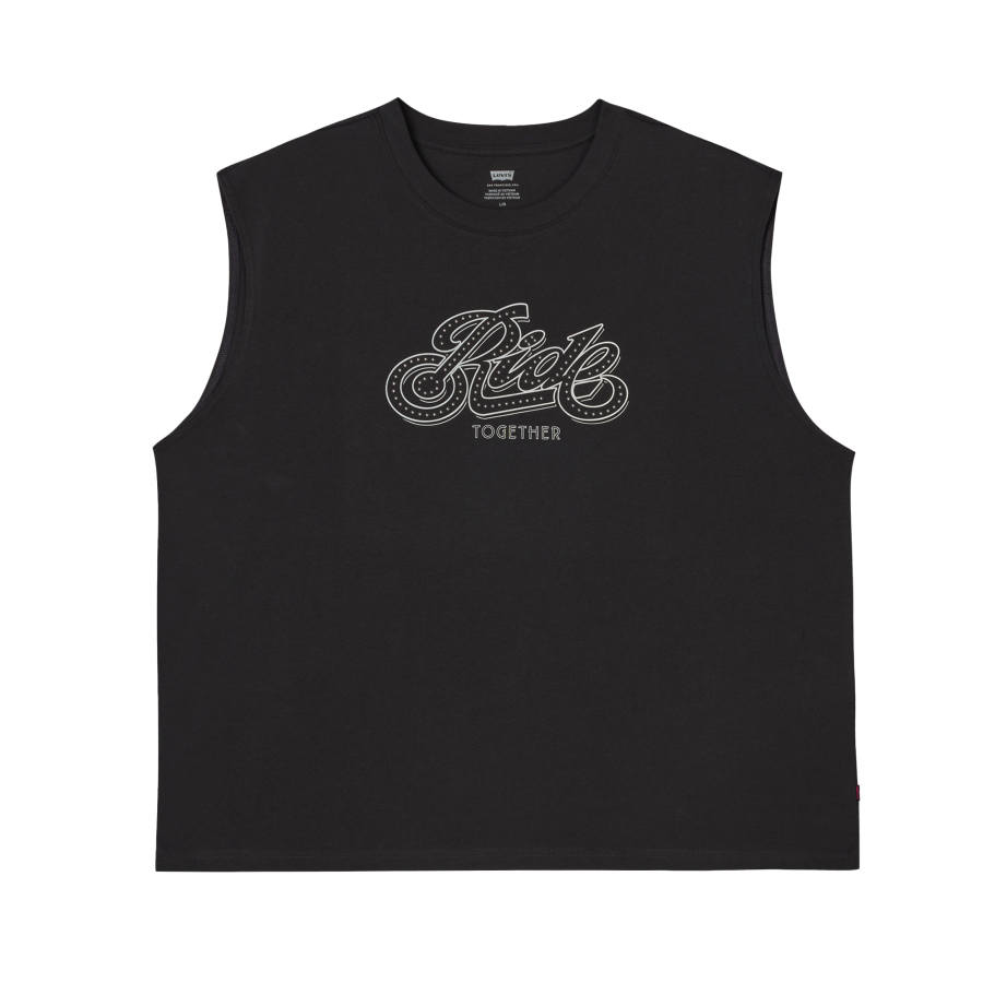 Levis Tank Tops Unisex Black Crew Neck Moderate Other