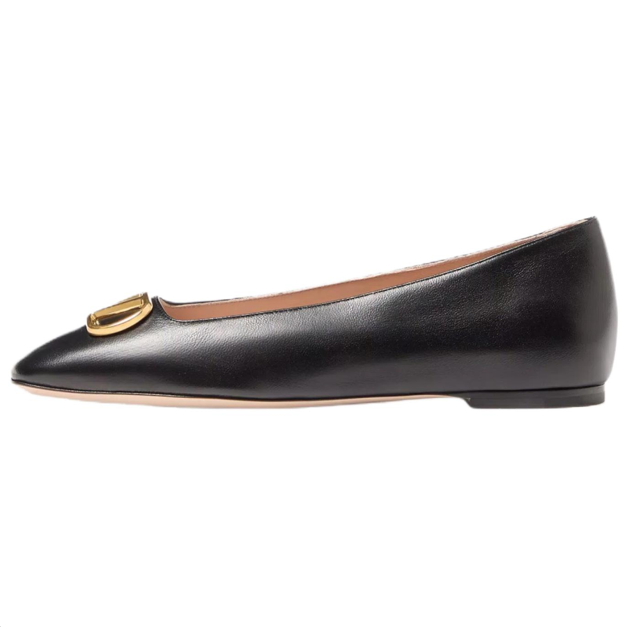 Valentino Vlogo GARAVANI Leather Casual Shoes Women's Black
