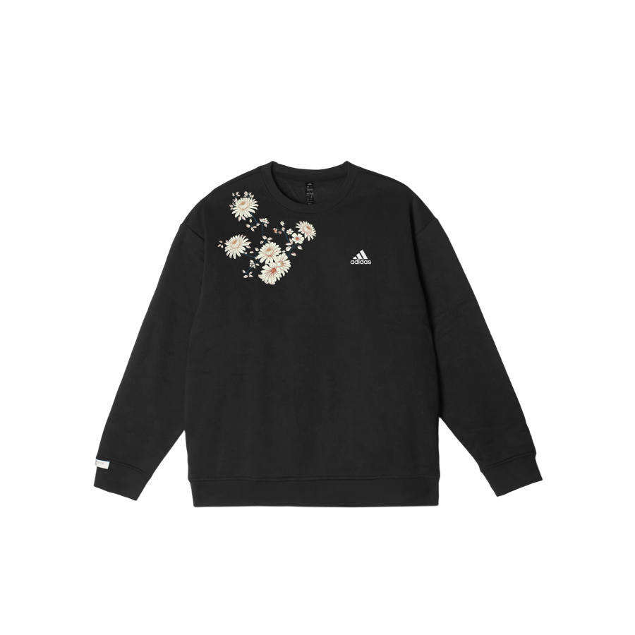 Adidas Adidas LABEL Sweatshirts Unisex Black Crew Neck Moderate Regular