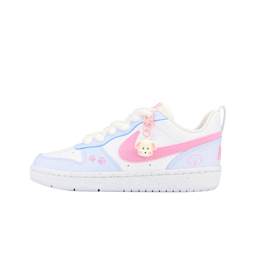 Nike Nike Court Borough Gummies Puppy Cushioning Abrasion Resistant Rebound Height Increasing Kids' Skateboarding Shoes