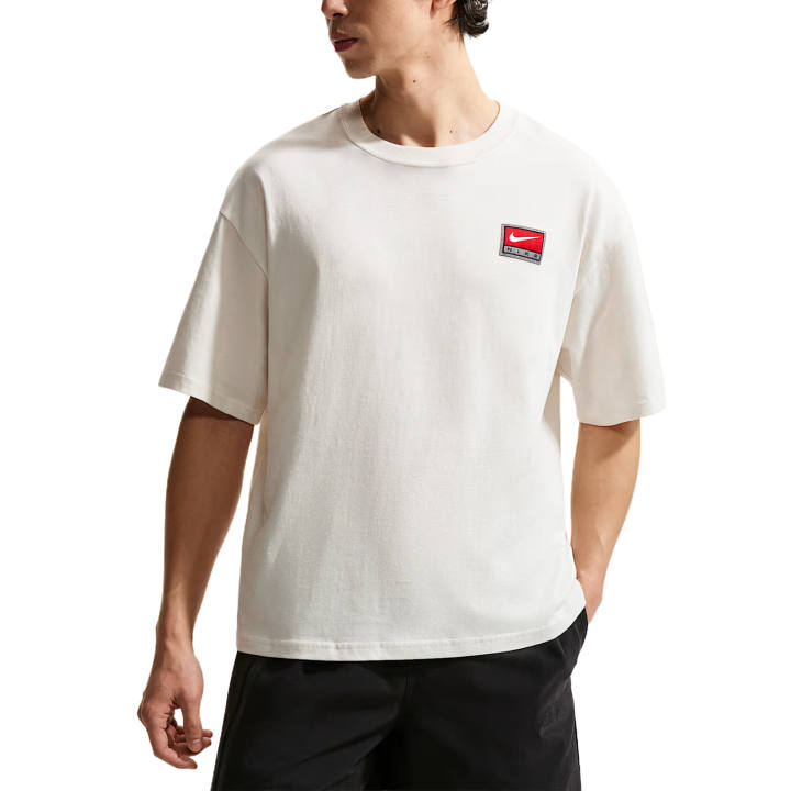 Nike Nike T Shirts Men's Phantom Gray White Crew Neck Moderate