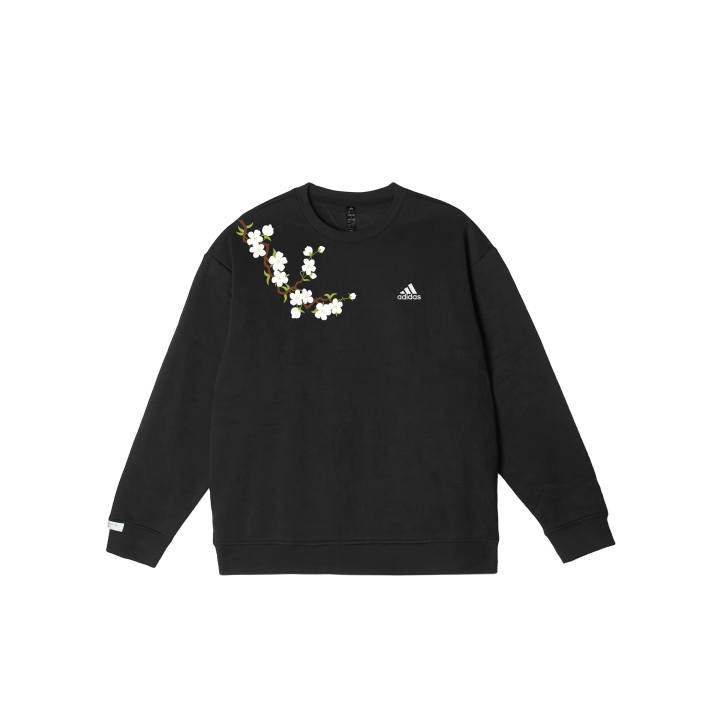 Adidas Adidas LABEL Sweatshirts Unisex Black Crew Neck Moderate Regular