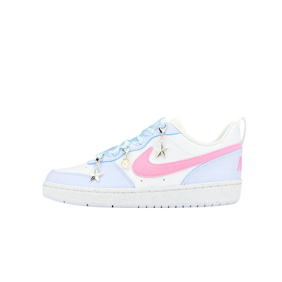 Nike Nike Court Borough Low top Kids' Skateboarding Shoes Pink Blue Teenagers