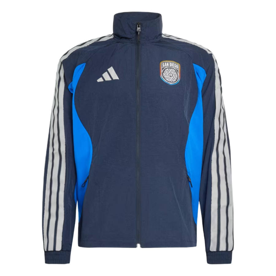 Adidas Adidas Jackets Men's Night Sea Army Blue/Gray II Stand Collar Moderate Other