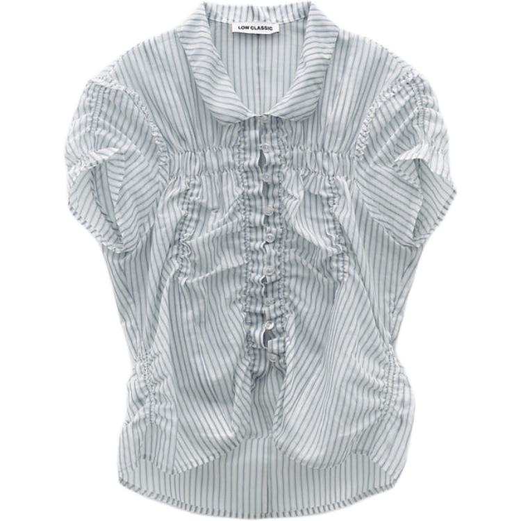LOW CLASSIC Low Classic ruffled striped shirt