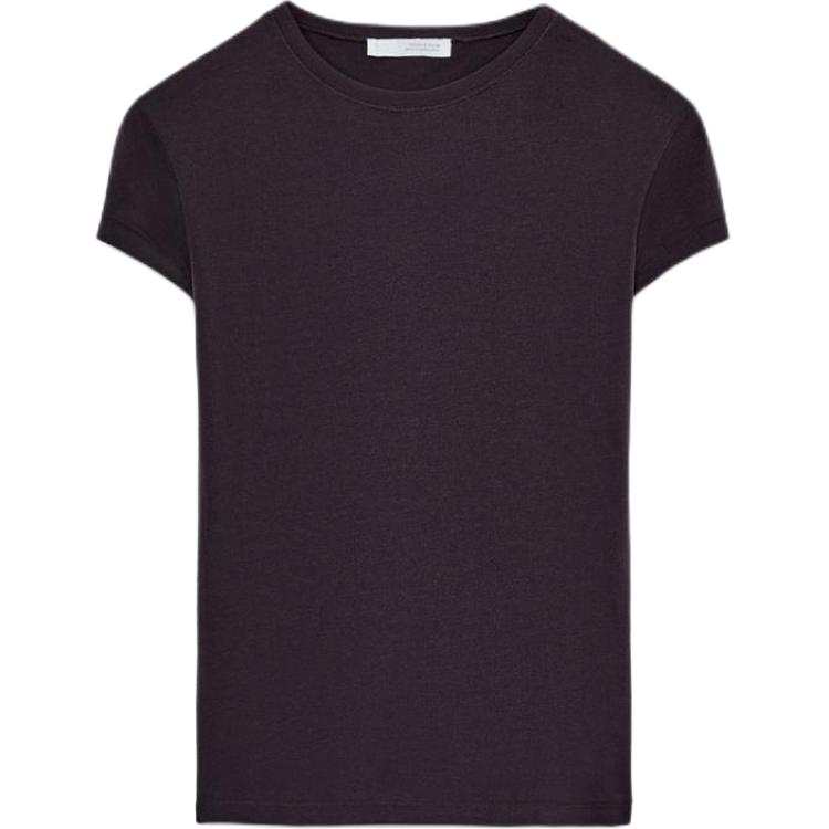 ZARA T Shirts Women's Brown Crew Neck