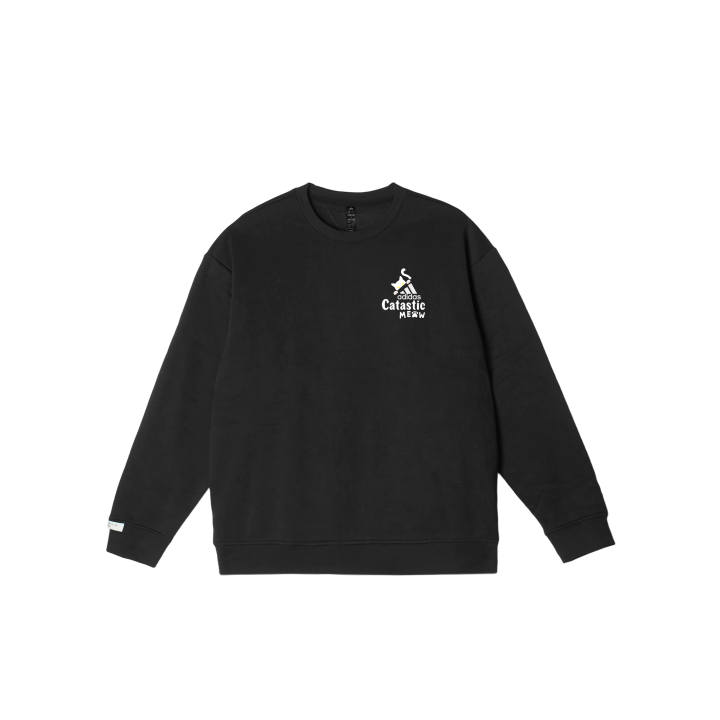 Adidas Adidas LABEL Sweatshirts Unisex Black Crew Neck Moderate Regular